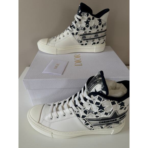 $1150 Christian Dior Walk N Dior Star Leather Sneakers Men Unisex Size 41 Shoes main image 5